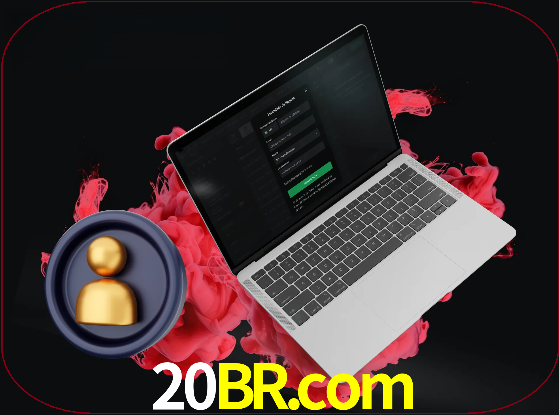No cabeçalho do site 20br, clique no botão que o levará a um formulário especial onde terá de introduzir as suas informações actuais.